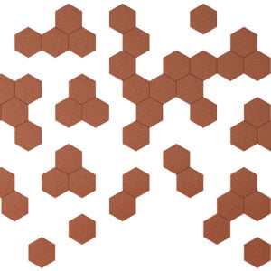 Rivestimento parete feltro Hexagon