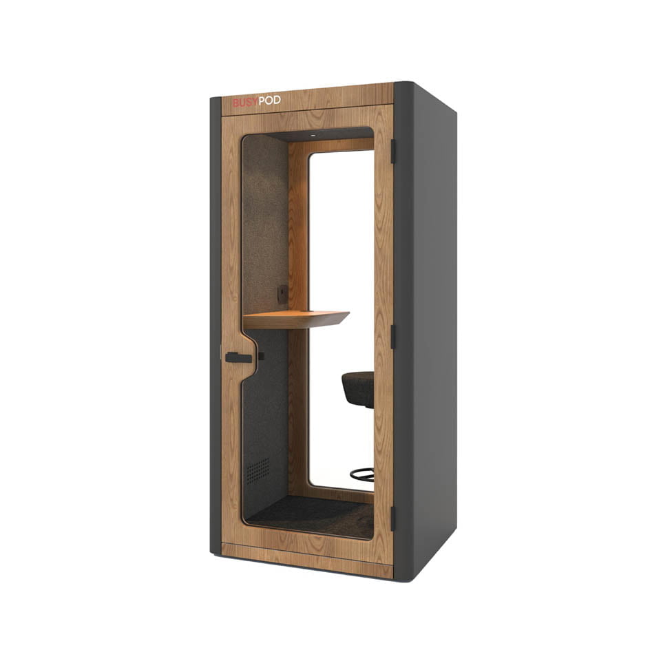 Phone booth per uffici personalizzabile pareti nere