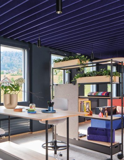 Bafles acústicos a techo blu espacios de trabajo