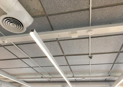 Intervento di progettazione acustica controsoffitto in fibra di poliestere