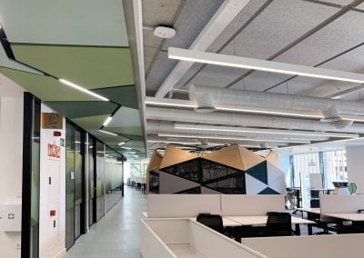 Intervento progettazione acustica controsoffitto fonoassorbente in feltro