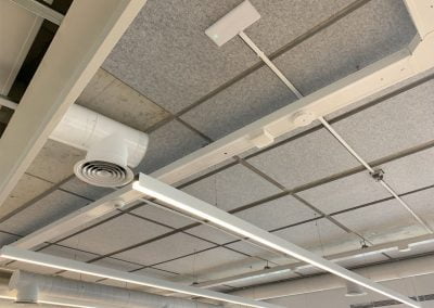 Intervento di progettazione acustica pannelli fonoassorbenti a soffitto