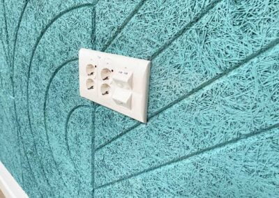 Soluzione acustica di design dettaglio scatoletta elettrica