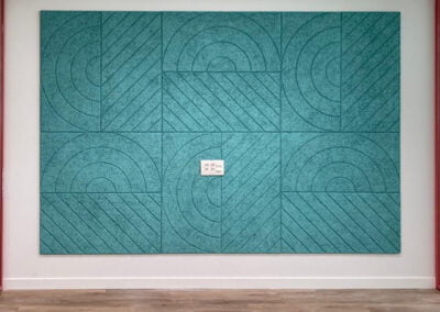 Soluzione acustica di design pannelli acustici verdi a parete